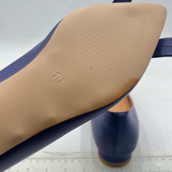 FSJ Purple Pointed Toe Loafers for Women Block Low Heel Bowknot Pump Office Shoe - Picture 6 of 8